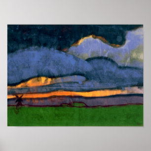 Moeraslandschap met een molen Emil Nolde Poster