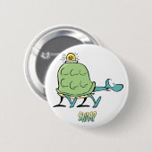 Moerasschildpad Cartoons Ronde Button 5,7 Cm (Voorkant /achterkant)