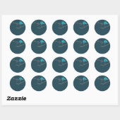 moerasvogels ronde sticker (Vel)
