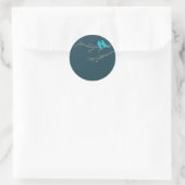 moerasvogels ronde sticker (Tas)