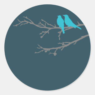 moerasvogels ronde sticker