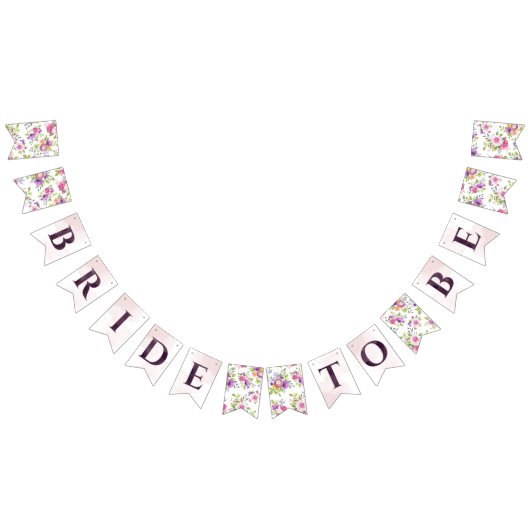 Moerbei en Ivory Droom Bruidsdouche Vlaggetjes (Alle)