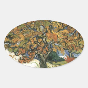 Moerbeiboom van Van Gogh Ovale Sticker