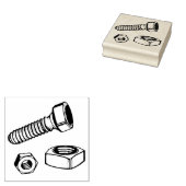 Moeren en bout 	rubberstempel (Gestempeld)