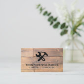 Moerhamergereedschap | Houten planken Visitekaartje (Staand voorkant)