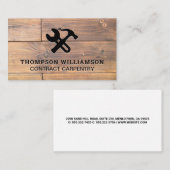 Moerhamergereedschap | Houten planken Visitekaartje (Voorkant / Achterkant)