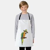 Moerrot met stro pet schort (Gedragen)