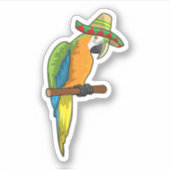 Moerrot met stro pet sticker (Voorkant)