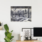 Moersleutel in de Bossen van Campholz Poster (Thuiskantoor)