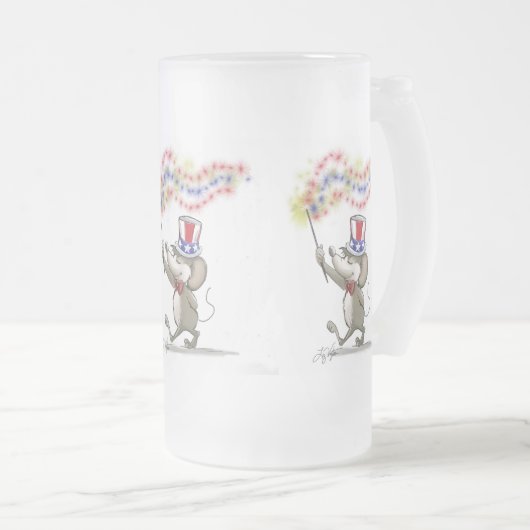 Moe's Happy 4 juillet Frosted Mug (Devant droit)