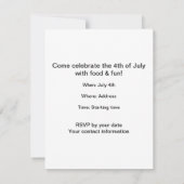 Moe's Happy 4 juillet Invitations (Dos)