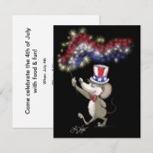 Moe's Happy 4 juillet Night Invitations (Devant / Derrière)