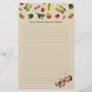 Moestuin Groenten Boeren Aangepaste Briefhoofd Briefpapier