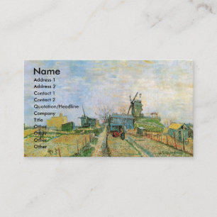 Moestuin in Montmartre door Vincent van Gogh Visitekaartje