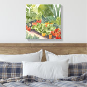 moestuin | Waterverf schilderij Canvas Afdruk (Insitu (Slaapkamer))