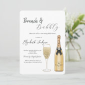 Moet Flessenglas Brunch & Bubble Kaart (Staand voorkant)