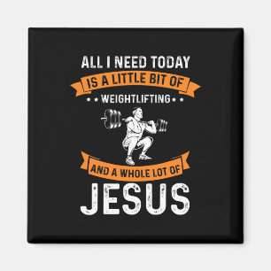 Moet gewichtheffen en Jesus Christelijk God Love B Magneet