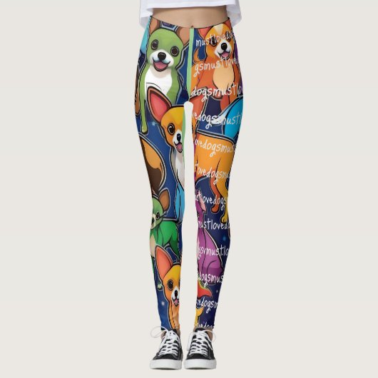 Moet houden van honden leggings (Voorkant)