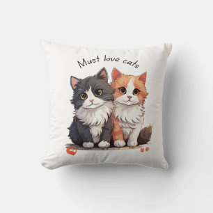 Moet houden van katten, cadeau voor kattenliefhebb kussen