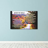 MOET JE EERSTE GEDICHT canvas GAAN Afdruk (Insitu (Houten vloer))