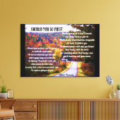 MOET JE EERSTE GEDICHT canvas GAAN Afdruk (Insitu (Woonkamer))