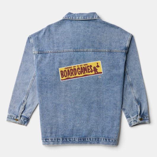 Moet krijgen Boardgames Toeristisch Thema Denim Jacket (Achterkant)