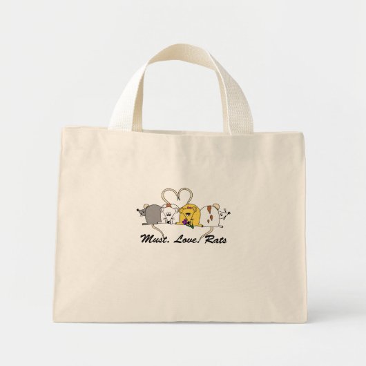Moet. Liefde. Rats Bag Mini Tote Bag (Voorkant)