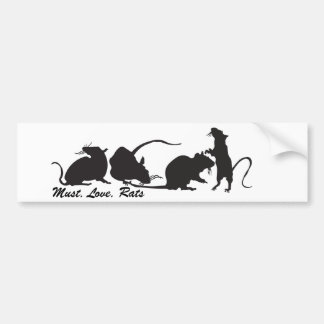 Moet. Liefde. Ratten Bumpersticker