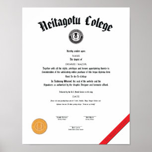 Moet naar het college gaan" poster