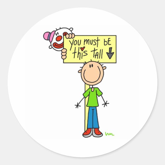 Moet zo groot zijn ronde sticker (Voorkant)