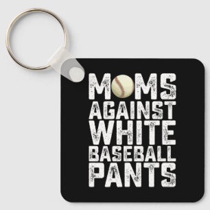 Moezen Tegen Witte Honkbalbroeken Moederdag Sleutelhanger