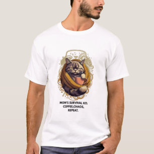 Mog met sarcasme aangedreven T-shirt   3 uur slaap