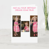 Moge al je geboortedagdromen uitkomen! kaart (Voorkant)