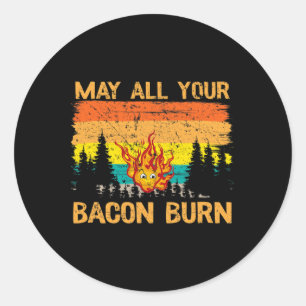 Moge al je spek verbranden bij het grillen van ste ronde sticker