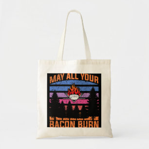 Moge al uw Bacon branden grillen Steak koken Bijen Tote Bag