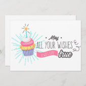 Moge al uw wensen uitkomen. feestdagenkaart (Voorkant / Achterkant)