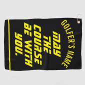 Moge de baan met je zijn aangepaste golfthedoek golfhanddoek (Horizontaal)