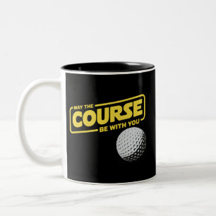 Moge de baan met je zijn Funny Golf Golfsport Tweekleurige Koffiemok