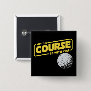 Moge de baan met je zijn Funny Golf Golfsport Vierkante Button 5,1 Cm
