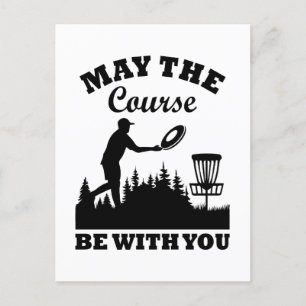 Moge de baan zijn met je disc golf grappig uitnodiging briefkaart