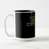 Moge de Crit bij je zijn Tweekleurige Koffiemok (Links)