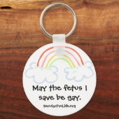 Moge de foetus die ik red homo zijn. sleutelhanger (Voorkant)