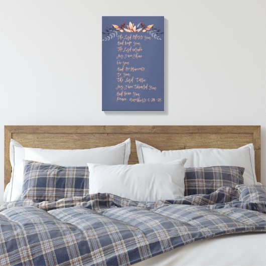 Moge de Heer u zegenen en u houden Canvas Afdruk (Insitu (Slaapkamer))