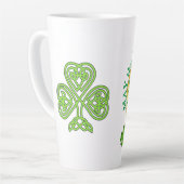 Moge de Luck of the Irish Shamrock Hoefijzer Latte Mok (Linkerhoek)
