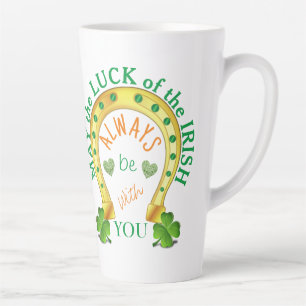 Moge de Luck of the Irish Shamrock Hoefijzer Latte Mok