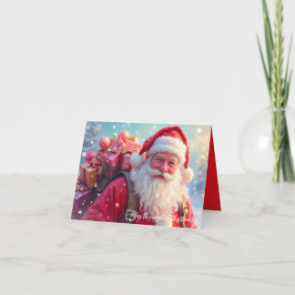 Moge de magie van Christmas Santa Wenskaart Kaart