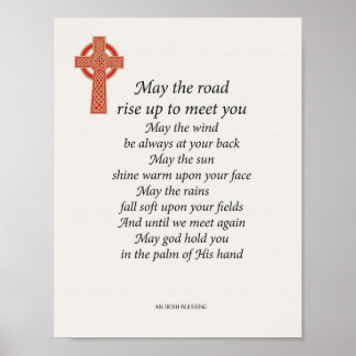 Moge de weg omhoog - een Ierse zegening Poster