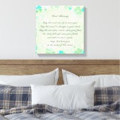 "Moge de weg omhoog gaan..." Irish Bless Antiek Canvas Afdruk (Insitu (Slaapkamer))