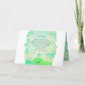 "Moge de weg omhoog gaan..." Irish Blessing Shamro Kaart (Achterkant)