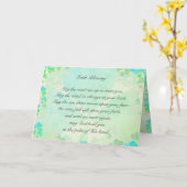 "Moge de weg omhoog gaan..." Irish Blessing Shamro Kaart (Gele Bloem)